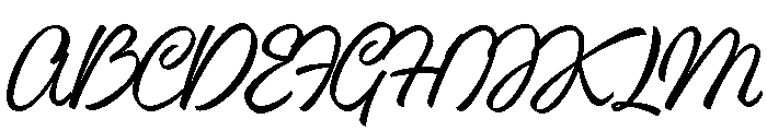 London Oatmeal Script Regular Font UPPERCASE