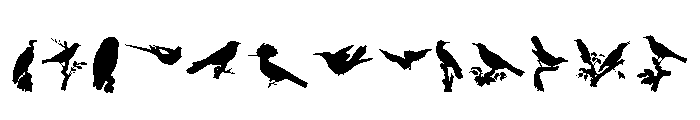 LoveBirds Pattern Font UPPERCASE