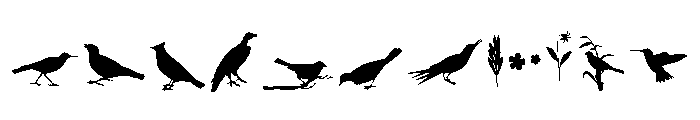 LoveBirds Pattern Font UPPERCASE