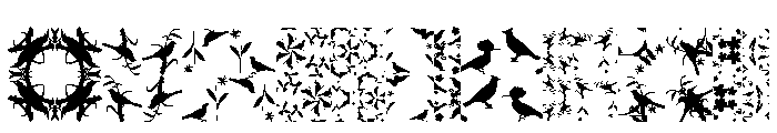 LoveBirds Pattern Font LOWERCASE