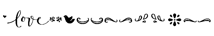 Lovingly Friends Extras Regular Font LOWERCASE