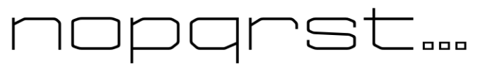 LS Trappist 1 Extra Light Expanded Font LOWERCASE