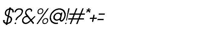 Lsplafon Italic Regular Font OTHER CHARS