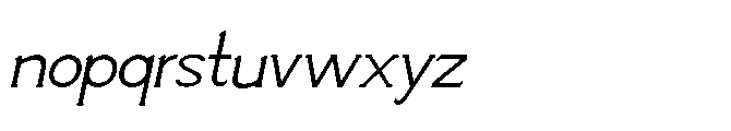 Lsplafon Italic Regular Font LOWERCASE