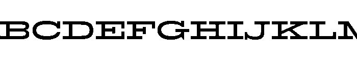 Ltr Slab Extended Variable Regular Font UPPERCASE