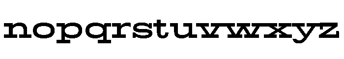 Ltr Slab Extended Variable Regular Font LOWERCASE
