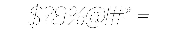 LT Flode Neue Hairline Italic Font OTHER CHARS