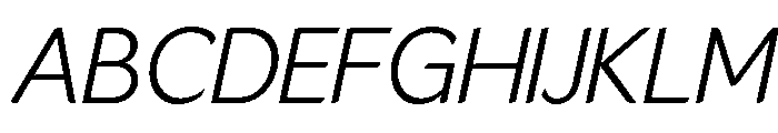 LT Flode Neue Light Italic Font UPPERCASE