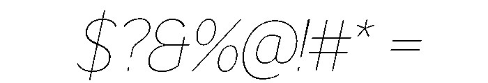 LT Flode Neue Thin Italic Font OTHER CHARS