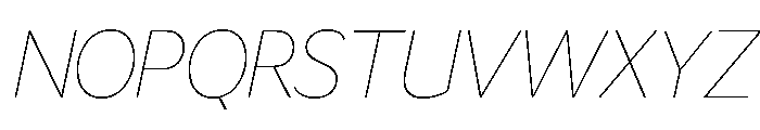 LT Flode Neue Thin Italic Font UPPERCASE