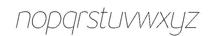 LT Flode Neue Thin Italic Font LOWERCASE