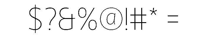 LT Hoop Thin Font OTHER CHARS