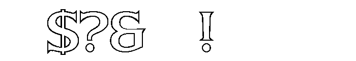 LT Sip Outline Regular Font OTHER CHARS