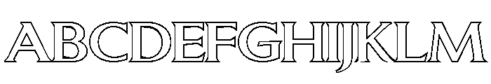 LT Sip Outline Regular Font UPPERCASE