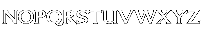 LT Sip Outline Regular Font UPPERCASE