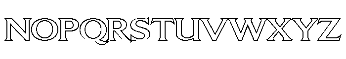 LT Sip Outline Regular Font LOWERCASE