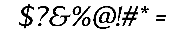 LT Sip Text Italic Font OTHER CHARS