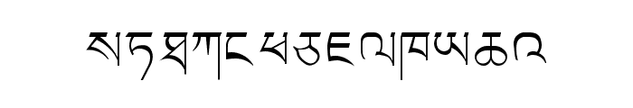 LTibetan Font LOWERCASE