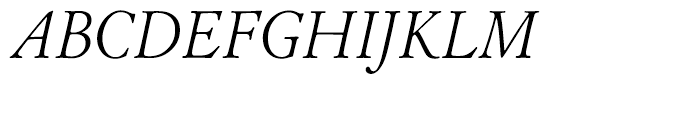 LTC Cloister Light Italic Font UPPERCASE