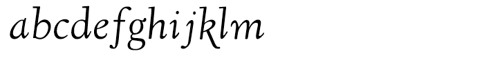 LTC Kennerley Italic Font LOWERCASE
