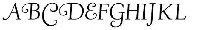 LTC Deepdene Italic Swash OSF Font UPPERCASE