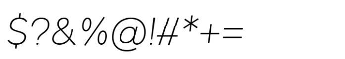 LTS Raela Pro Thin Italic Font OTHER CHARS
