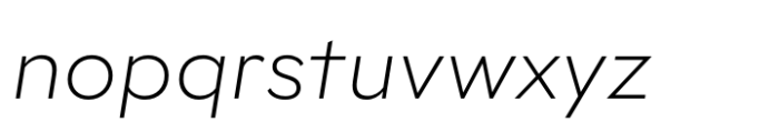 Lto.Unicore Tekst Extra Light Italic Font LOWERCASE