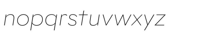 Lto.Unicore Tekst Thin Italic Font LOWERCASE