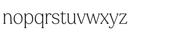 Ltt Recoleta Condensed ExtraLight Font LOWERCASE