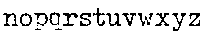Lumios Typewriter Regular Font LOWERCASE