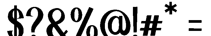 Lucent Nocturn Plain Font OTHER CHARS