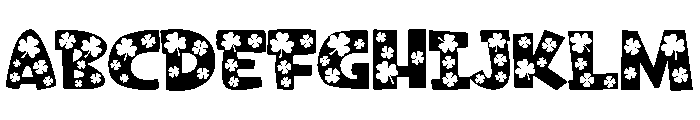 Luck clover Font UPPERCASE