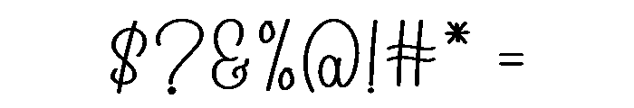 Lucky Autography Font OTHER CHARS