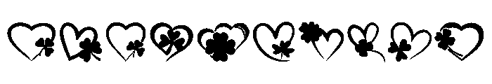 Lucky Clover Hearts Font OTHER CHARS