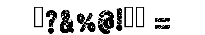 Lucky Grunge Regular Font OTHER CHARS