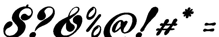 Lucky Wonky Italic Font OTHER CHARS