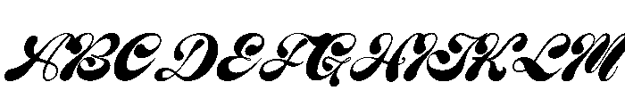 Lucky Wonky Italic Font UPPERCASE