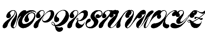 Lucky Wonky Italic Font UPPERCASE