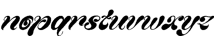 Lucky Wonky Italic Font LOWERCASE