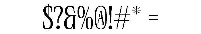 Lumera Editorial Regular Font OTHER CHARS