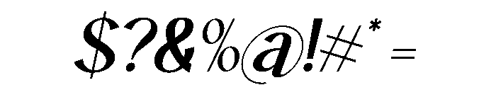 Lumielle Italic Font OTHER CHARS