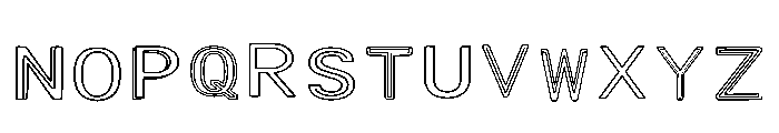 Lumina Inline Regular Font LOWERCASE