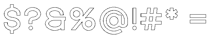 Luminova Outline Font OTHER CHARS