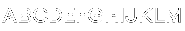 Luminova Outline Font UPPERCASE