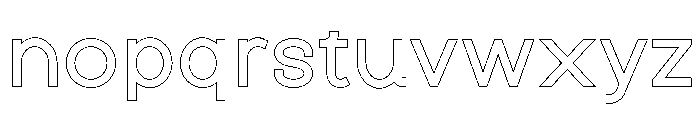 Luminova Outline Font LOWERCASE