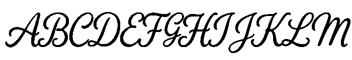 Lumira Handwriting Font UPPERCASE