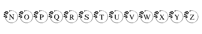Luna Hibiscus Font UPPERCASE