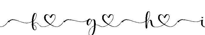 Luna June Heart Font UPPERCASE