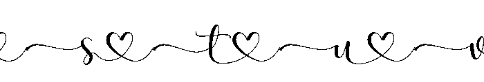 Luna June Heart Font UPPERCASE