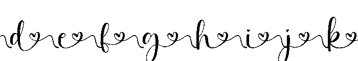 Luna June Tail Heart FONT